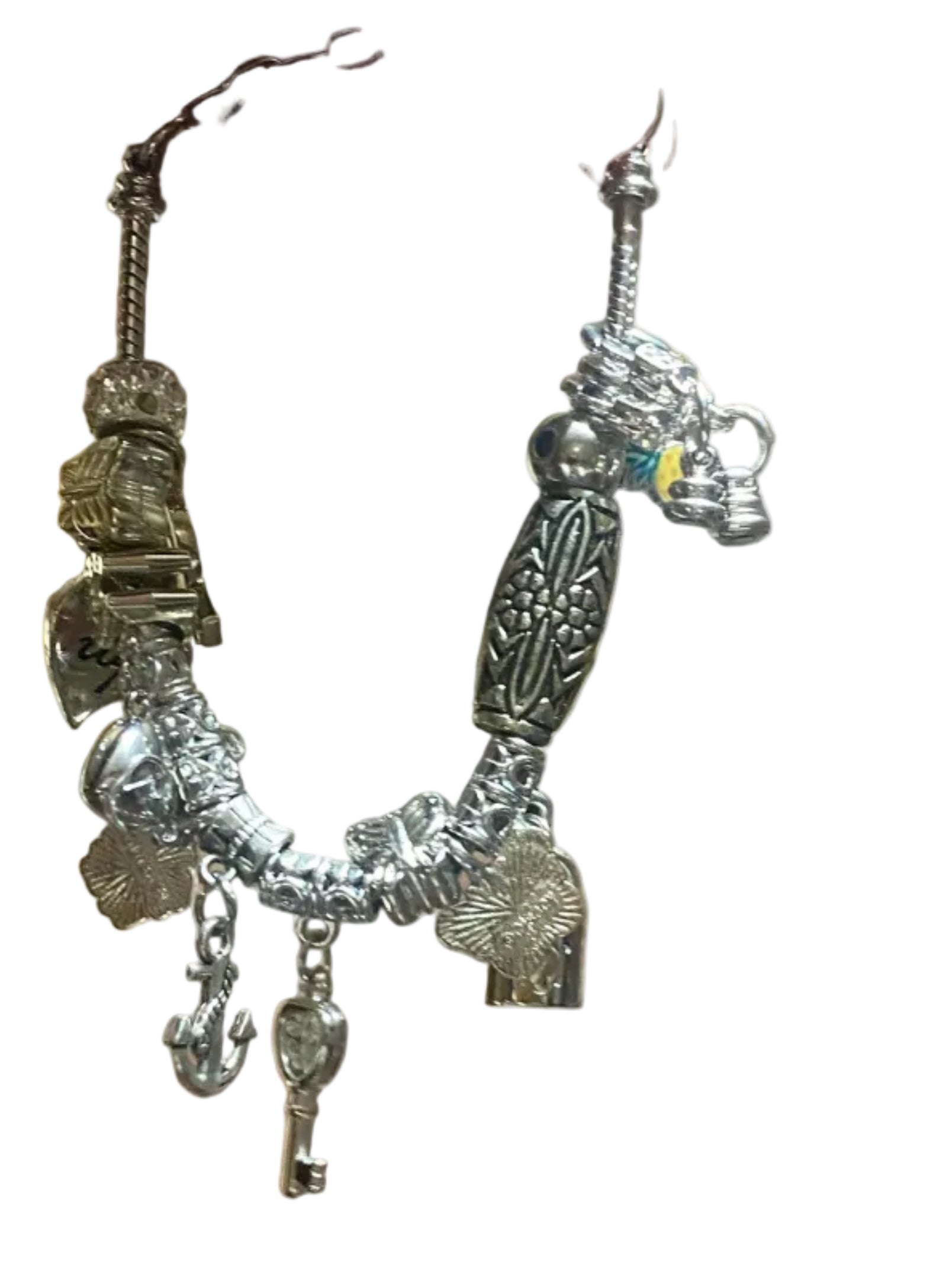 Pretty Shimmer Silver charm bracelet